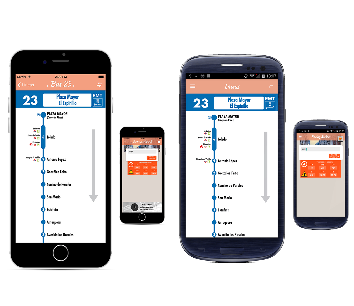 BUSING Madrid: Real-time bus arrivals